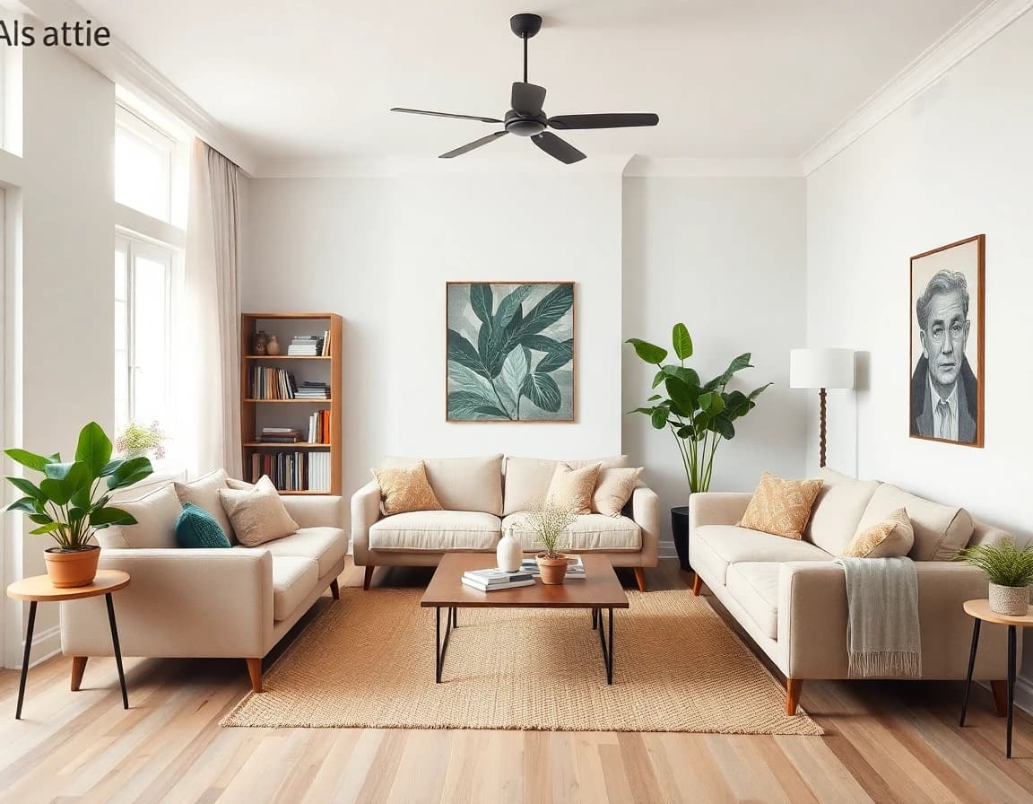 After using AI Room Design App - beautifully redesigned living room